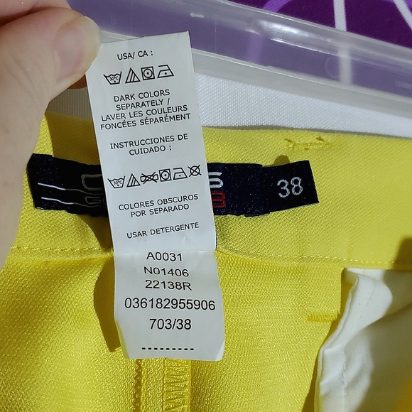 Chaps Golf 78 Canary Yellow Men's Shorts - Size 38 - Picture 9 of 17